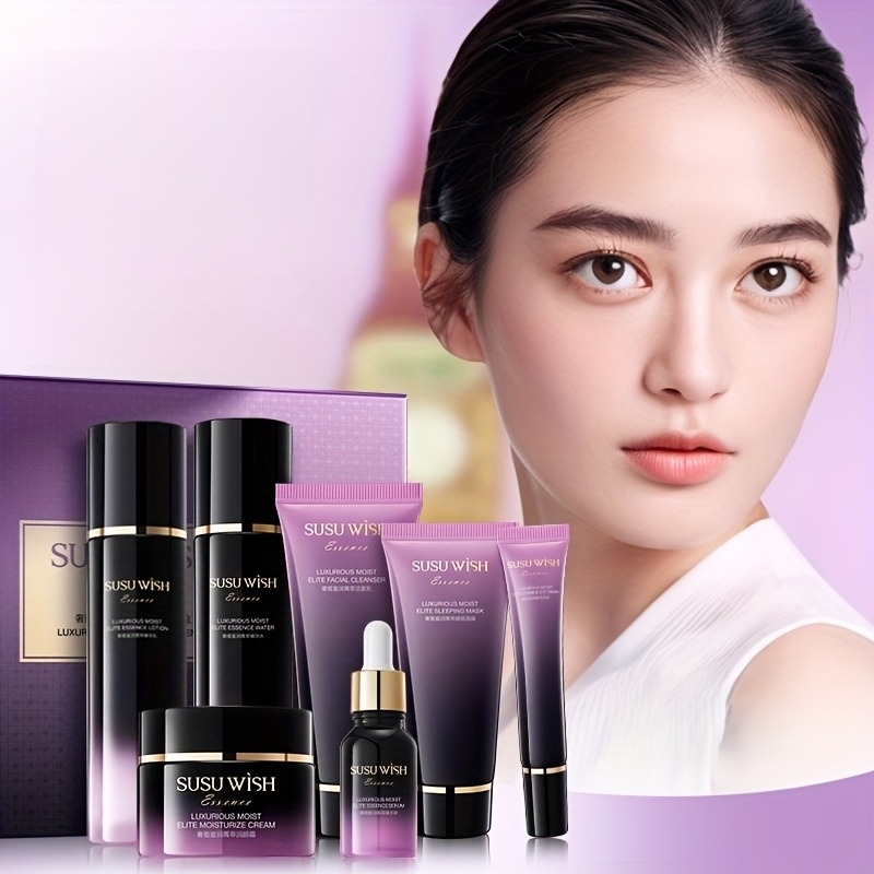 Luxury Skincare Serum - Luxurious and Elegant Nine-Piece Moisturizing Essence