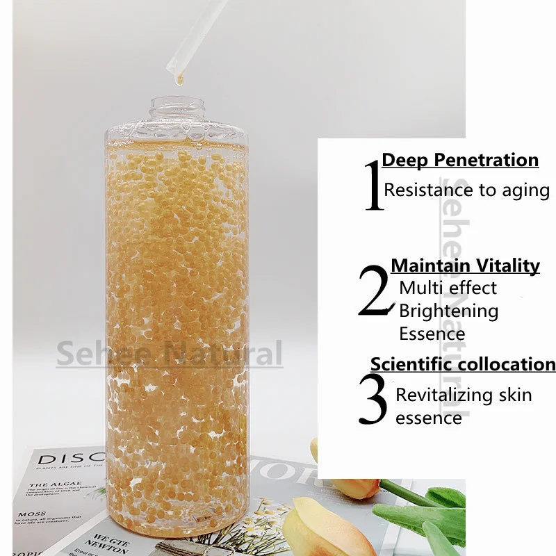 Luxury Skincare Serum - 1000ml Gold Roe Essence Moisturizing Brightening