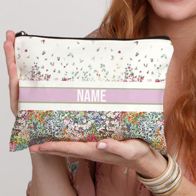 Luxury Skincare Brand - Custom Name Cosmetic Bag Trendy Women