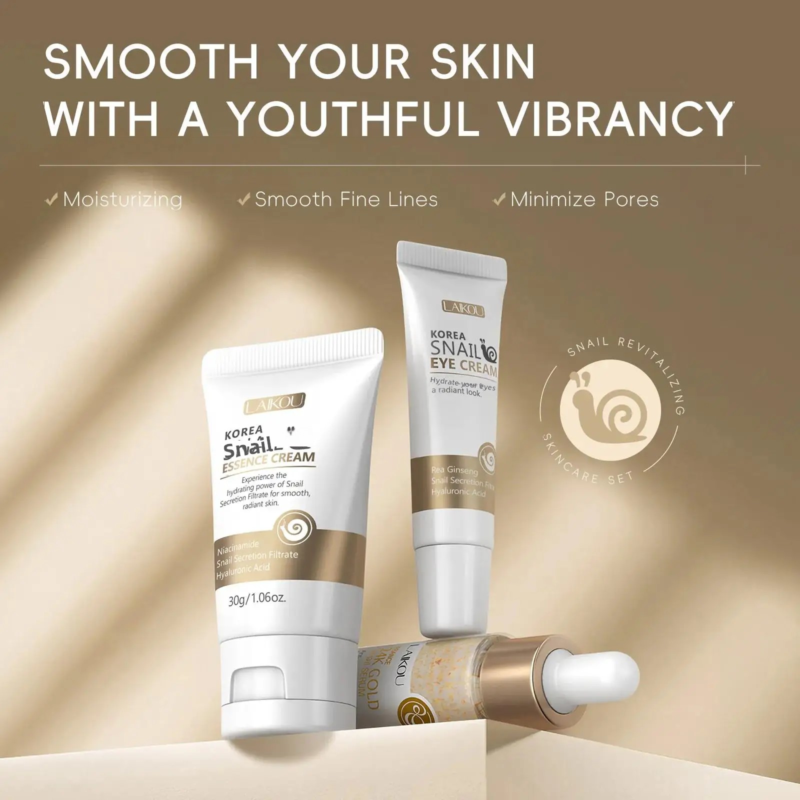 24K Gold Snail Repair Serum Ey - Luxury Skincare Serum 评论和价格